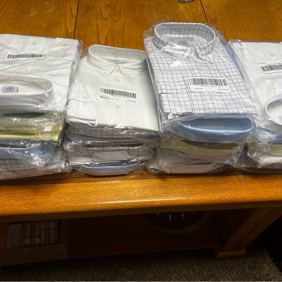 2- 17.5neck 34/35sleeve Irvine Park Oxford Casual/Dress Wrinkle Resistant Shirts - Picture 3 of 7